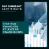 DAF DIRIGEANT CERTIFICATE - Module 1 : STRATÉGIE FINANCIÈRE ET LEVÉE DE FINANCEMENTS + Droit de participation et certification